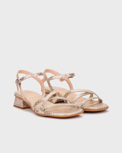 Wonders.com | Sandalias CALIZA 01 Snake Plata B-1101 MAYA