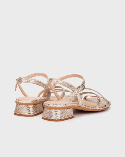 Wonders.com | Sandalias CALIZA 01 Snake Plata B-1101 MAYA