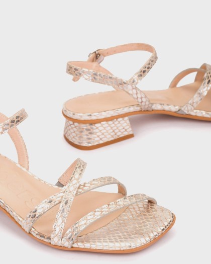 Wonders.com | Sandalias CALIZA 01 Snake Plata B-1101 MAYA