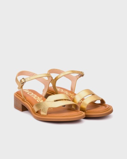 Wonders.com | Sandalias JANET 10 Oro B-9610 MAX