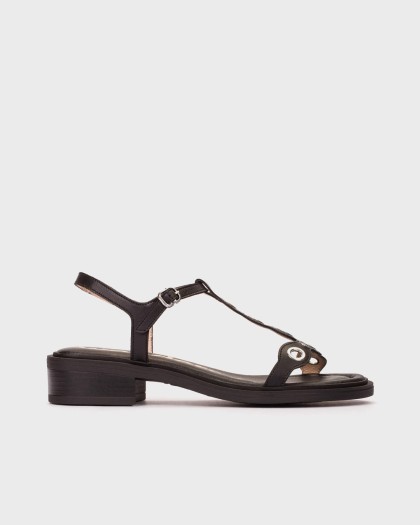 Wonders.com | Sandalias JANET 12 Negras B-9613 TOKAT