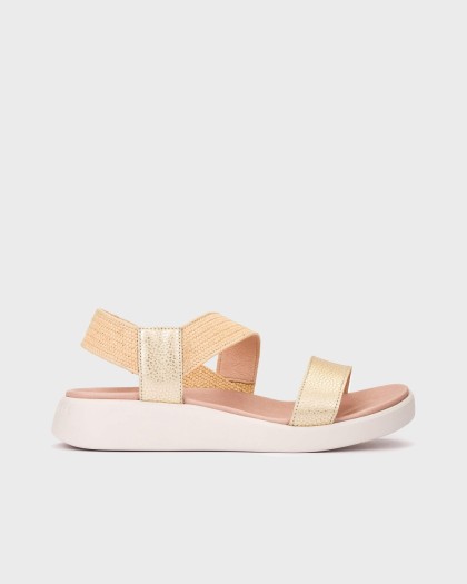 Wonders.com | Sandalias MAR 53 Oro C-6553 MAX/RAFIA
