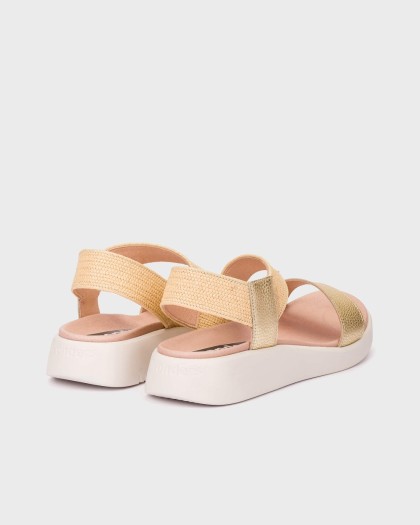 Wonders.com | Sandalias MAR 53 Oro C-6553 MAX/RAFIA