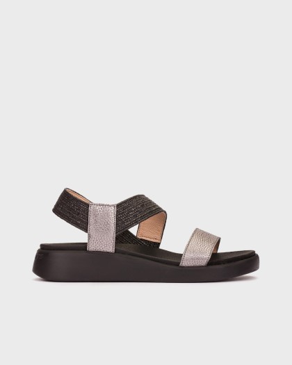 Wonders.com | Sandalias MAR 53 Negras C-6553 MAX/RAFIA
