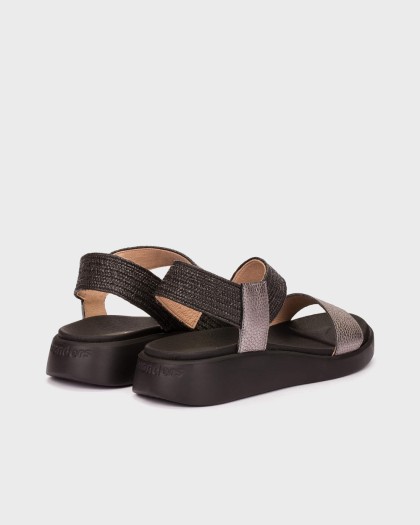 Wonders.com | Sandalias MAR 53 Negras C-6553 MAX/RAFIA