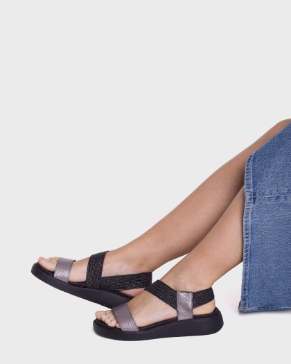 Wonders.com | Sandalias MAR 53 Negras C-6553 MAX/RAFIA