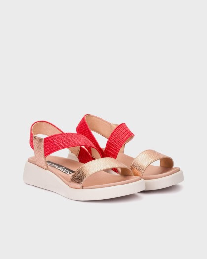 Wonders.com | Sandalias MAR 53 Rojas C-6553 MAX/RAFIA