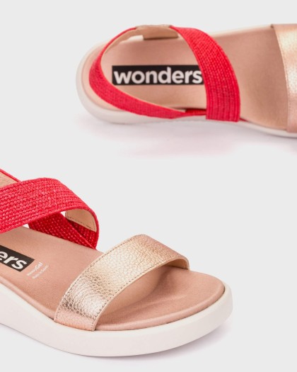 Wonders.com | Sandalias MAR 53 Rojas C-6553 MAX/RAFIA