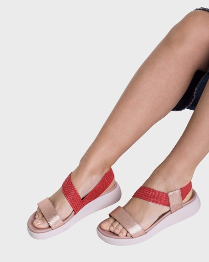 Wonders.com | Sandalias MAR 53 Rojas C-6553 MAX/RAFIA