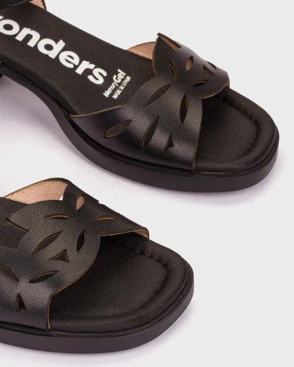 Wonders.com | Sandalias MOAI 01 Negras D-2301 TOKAT