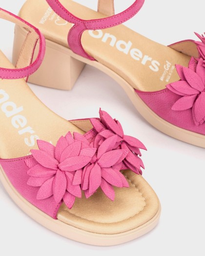 Wonders.com | Sandalias MOAI 02 Fucsia D-2302 NUBUK