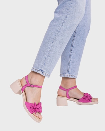 Wonders.com | Sandalias MOAI 02 Fucsia D-2302 NUBUK