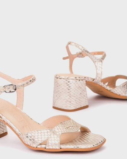 Wonders.com | Sandalias ESTELA 01 Snake Plata F-8501 MAYA