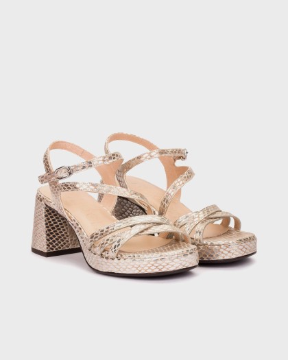 Wonders.com | Sandalias ZAIDA 21 Snake Plata G-6821 MAYA