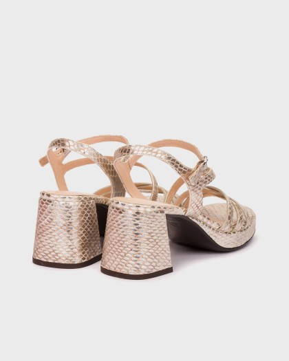 Wonders.com | Sandalias ZAIDA 21 Snake Plata G-6821 MAYA