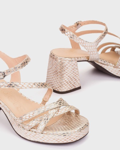 Wonders.com | Sandalias ZAIDA 21 Snake Plata G-6821 MAYA