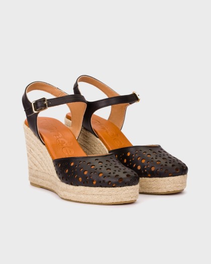 Wonders.com | Alpargatas PILAR 05 Negras YH-PI905 NAPA