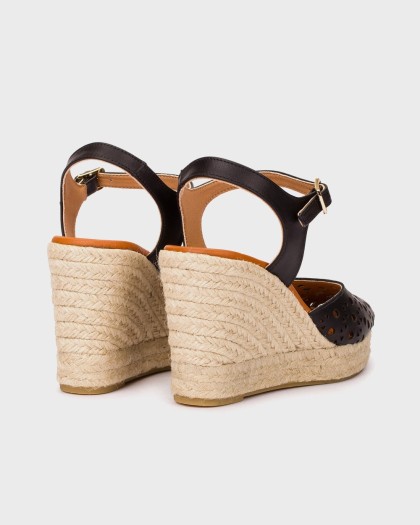 Wonders.com | Alpargatas PILAR 05 Negras YH-PI905 NAPA