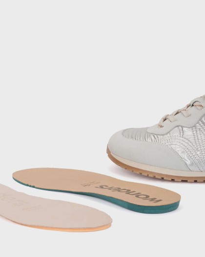 Wonders.com | Deportivas BE FOOT 01 Plata A-5401 COMB.