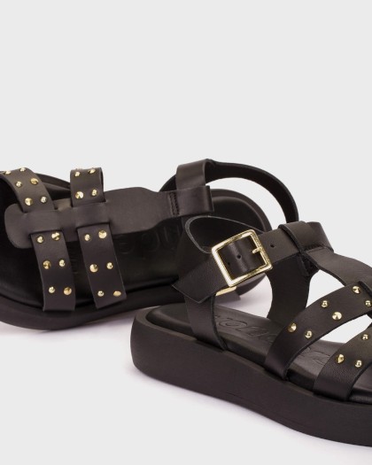Wonders.com | Sandalias MUSA 67 Negras AB-1567 MOUSSE