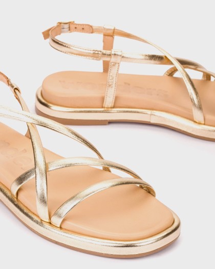 Wonders.com | Sandalias YUNA 51 Oro AT-1051 LAMINATO