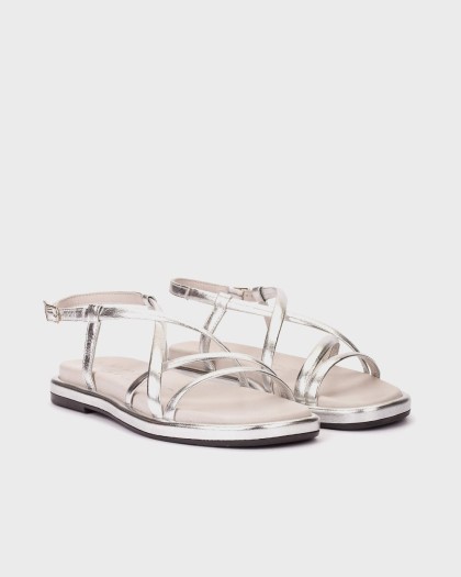 Wonders.com | Sandalias YUNA 51 Plata AT-1051 LAMINATO