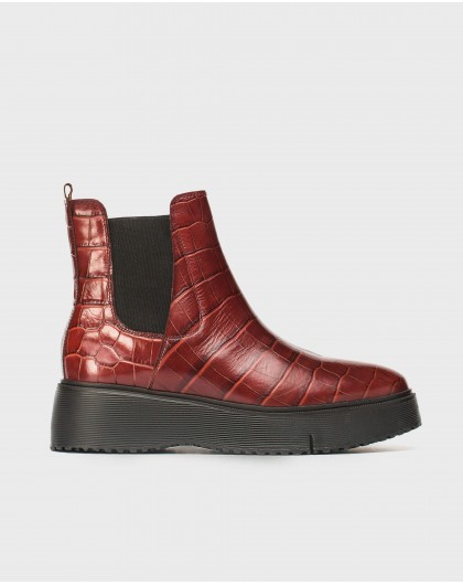 Ankle boot Abril red