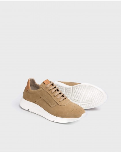 Perforated leather sneaker