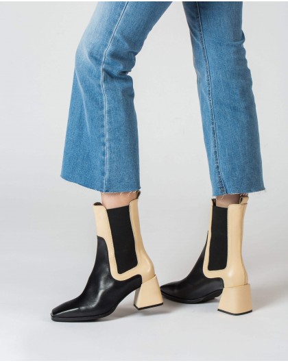 Two-tone Tote Ankle Boot