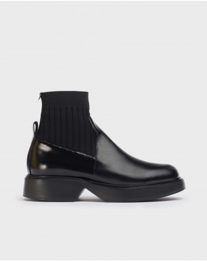 Black Iron Ankle Boot