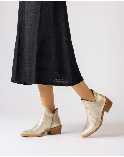 Gold Cava Ankle boot