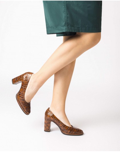 Brown DENIS high-heeled shoe