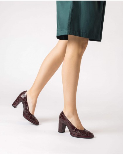 Burgundy DENIS high-heeled shoe