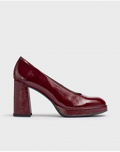 Burgundy CAPTAIN high-heeled shoe