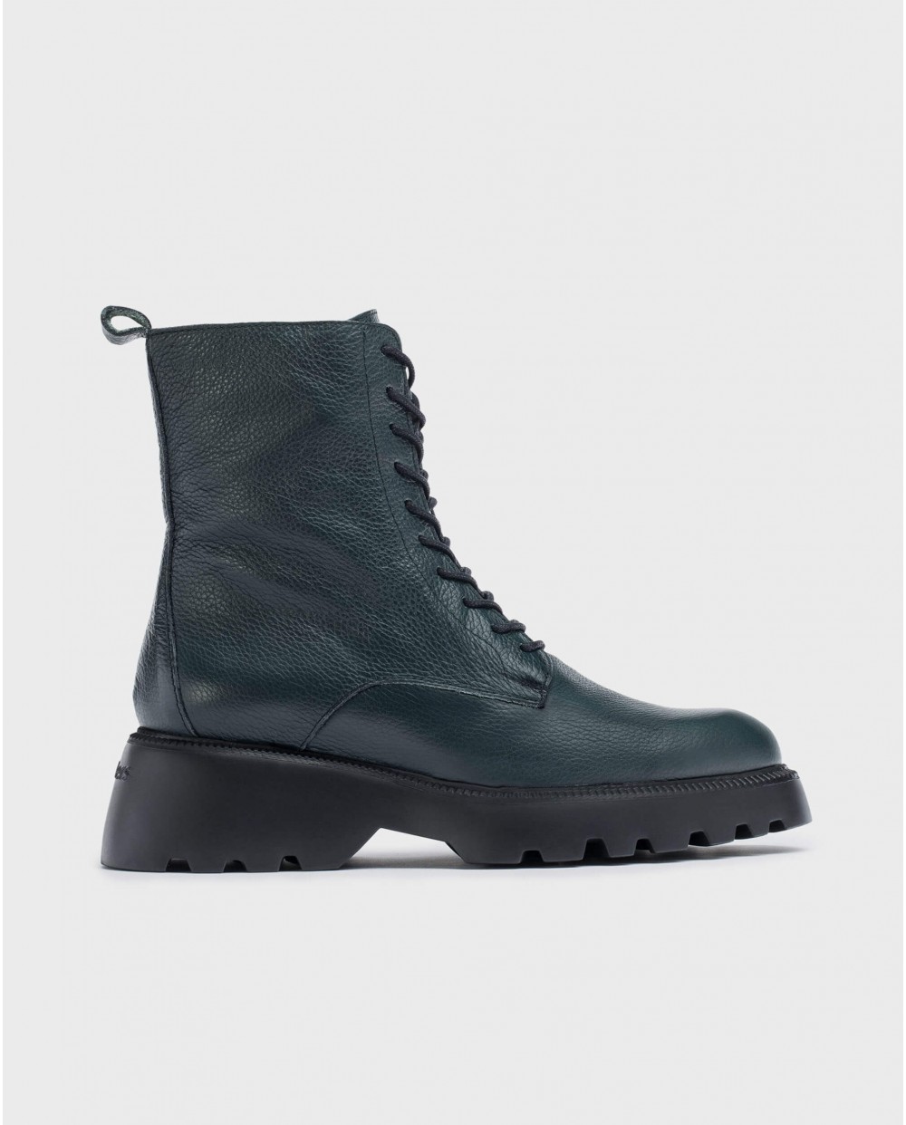 Green leather ATARI ankle boot