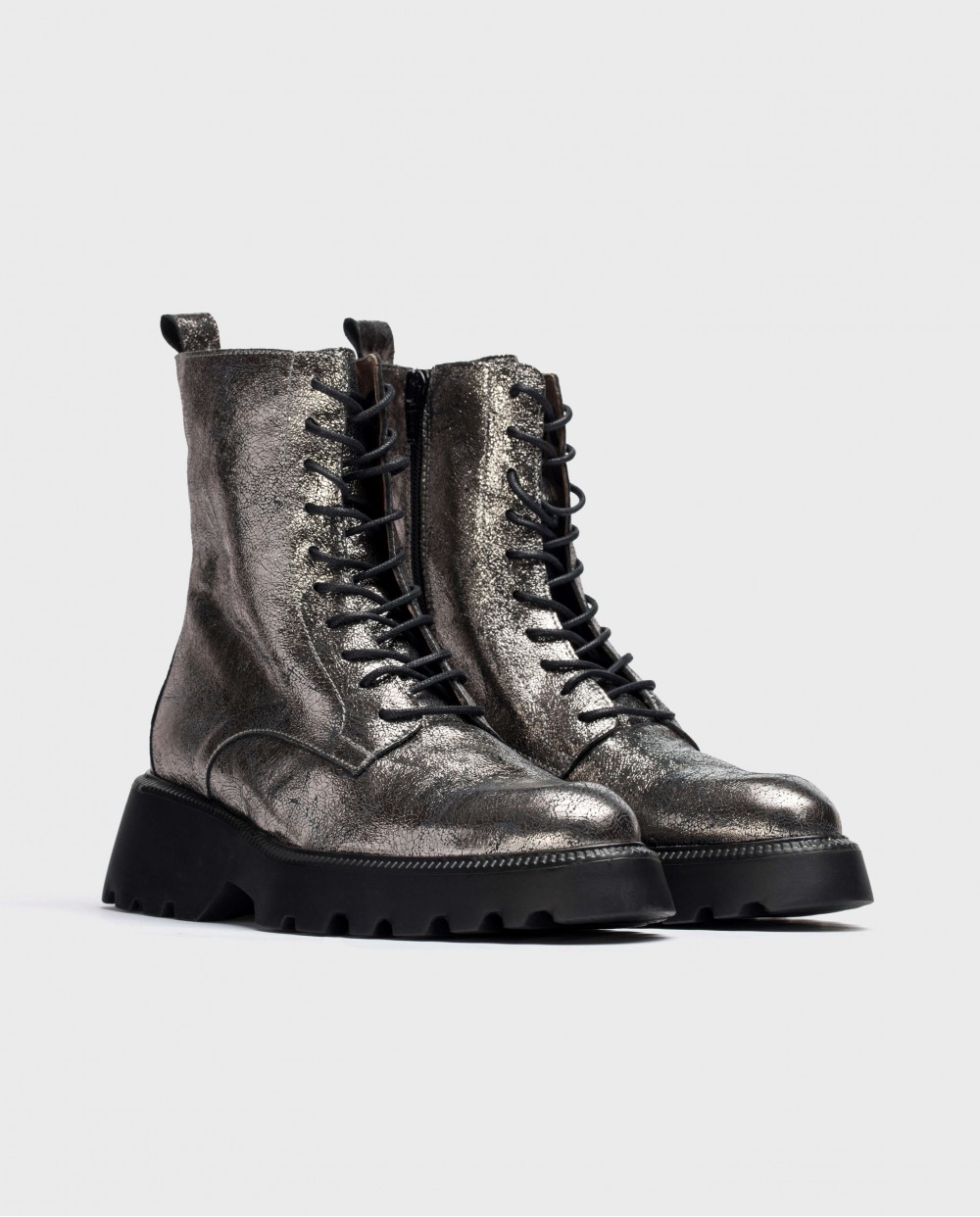 Metalic leather ATARI ankle boot