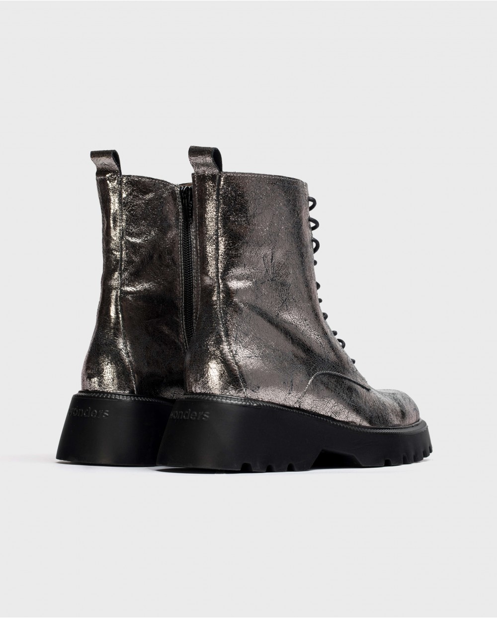 Metalic leather ATARI ankle boot