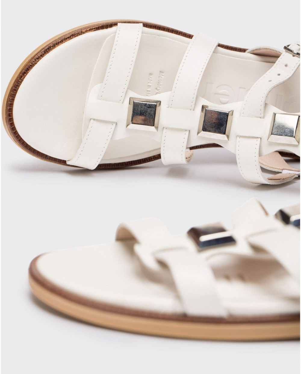 White Olimpia flat sandals