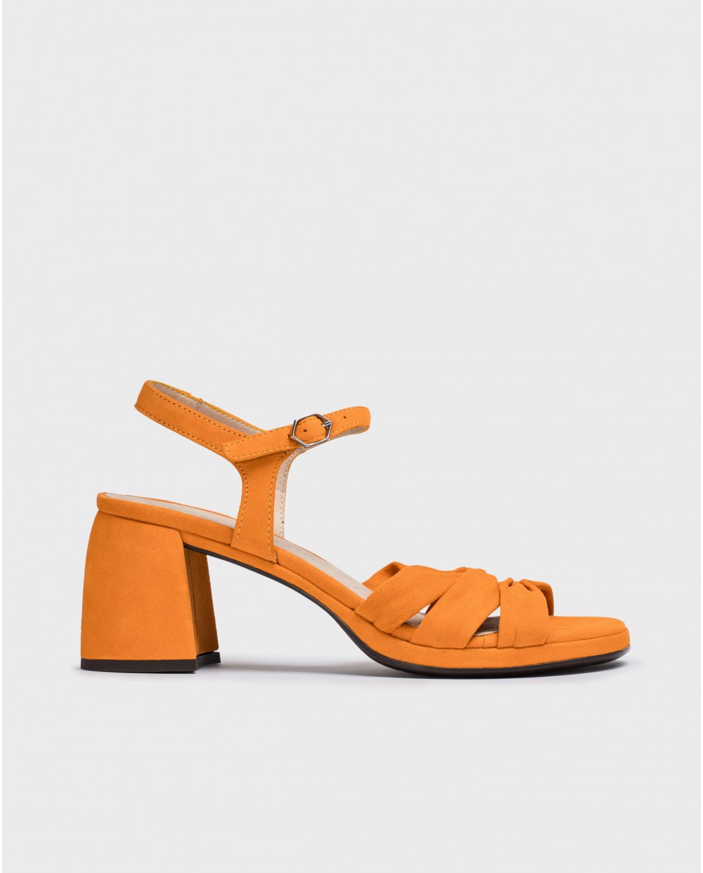 Orange Gisela heeled sandals