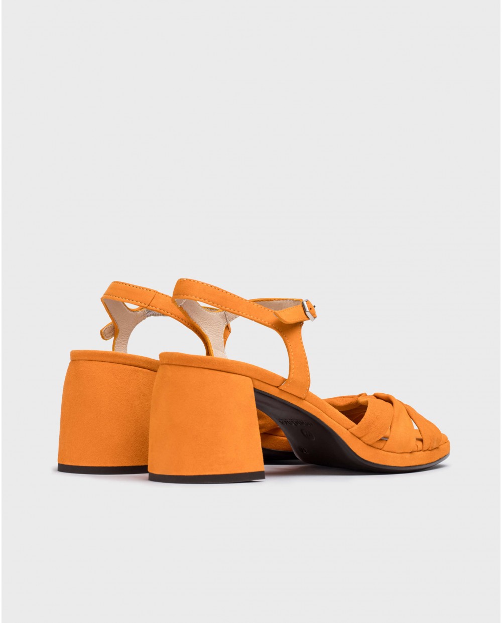 Orange Gisela heeled sandals
