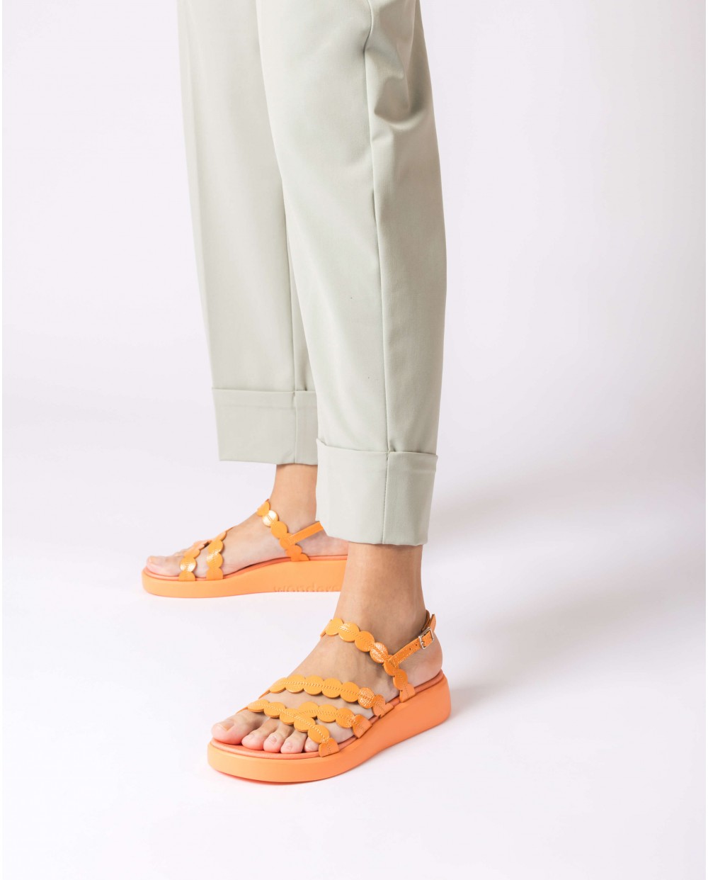 Orange Motril sandals