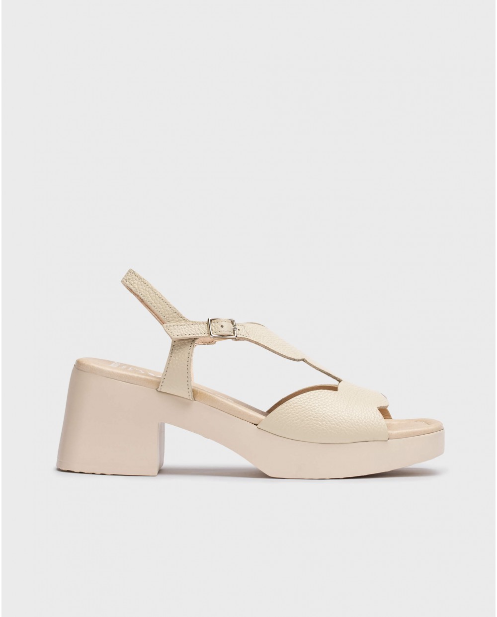 Cream Dafne heeled sandals