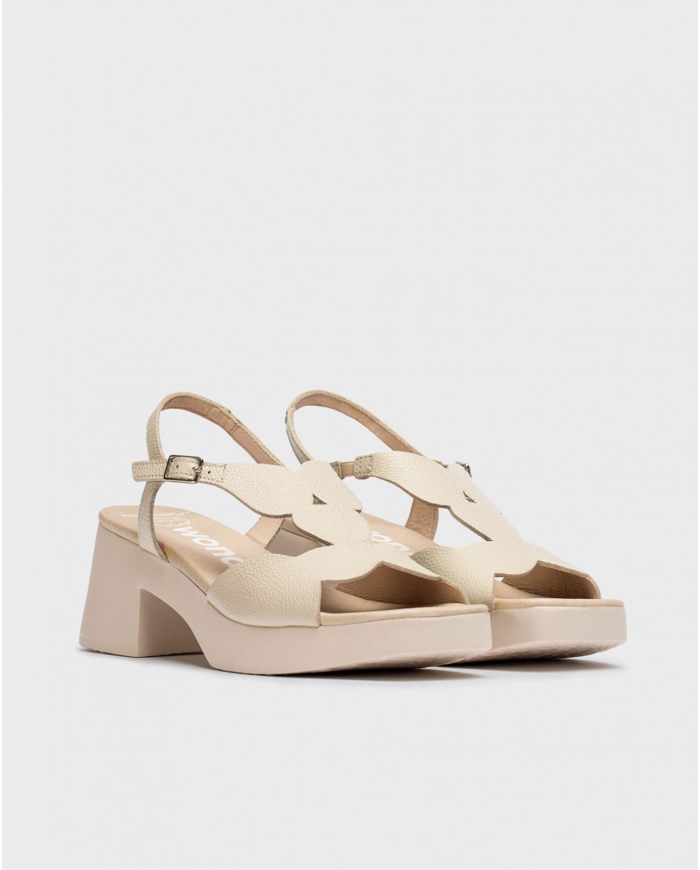 Cream Dafne heeled sandals