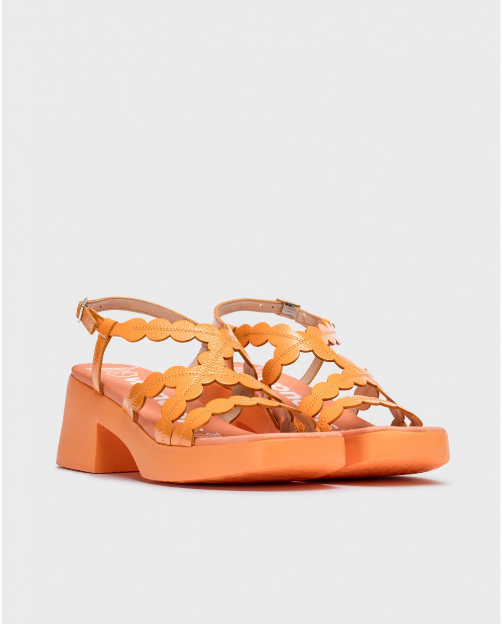Orange Neus heeled sandals