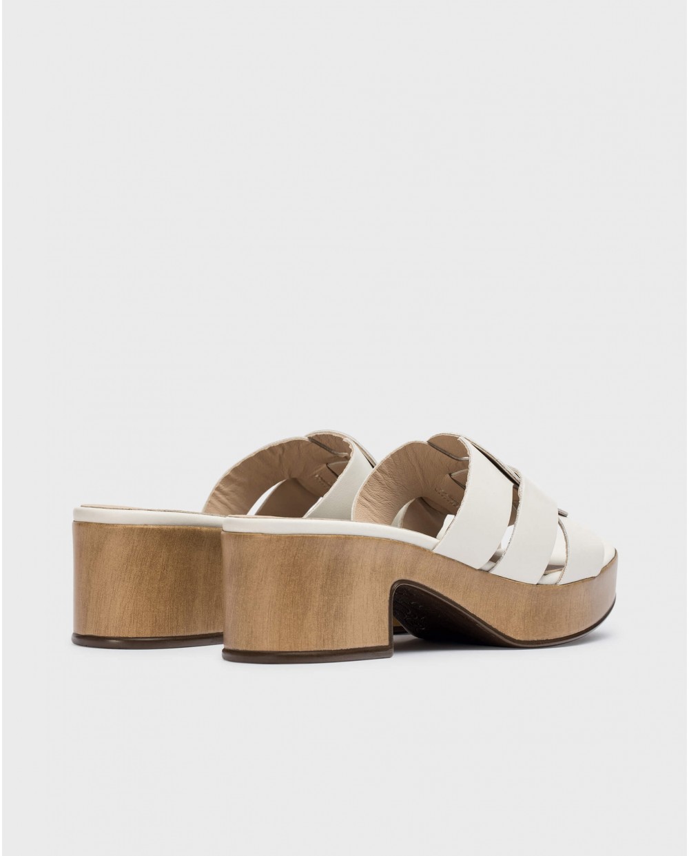 White Santander sandals