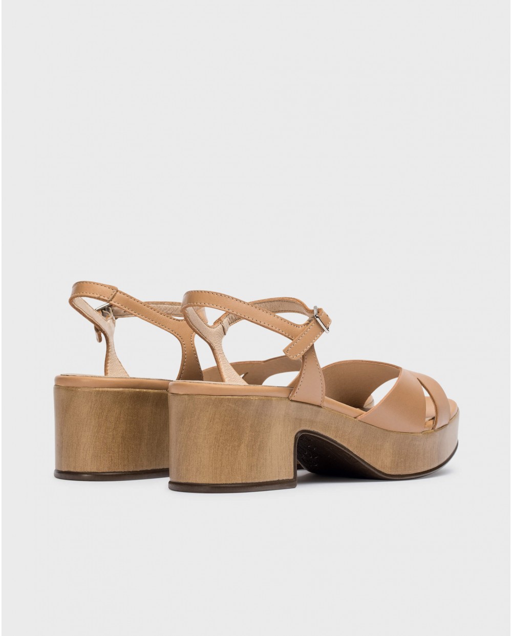 Sand Griñón heeled sandals