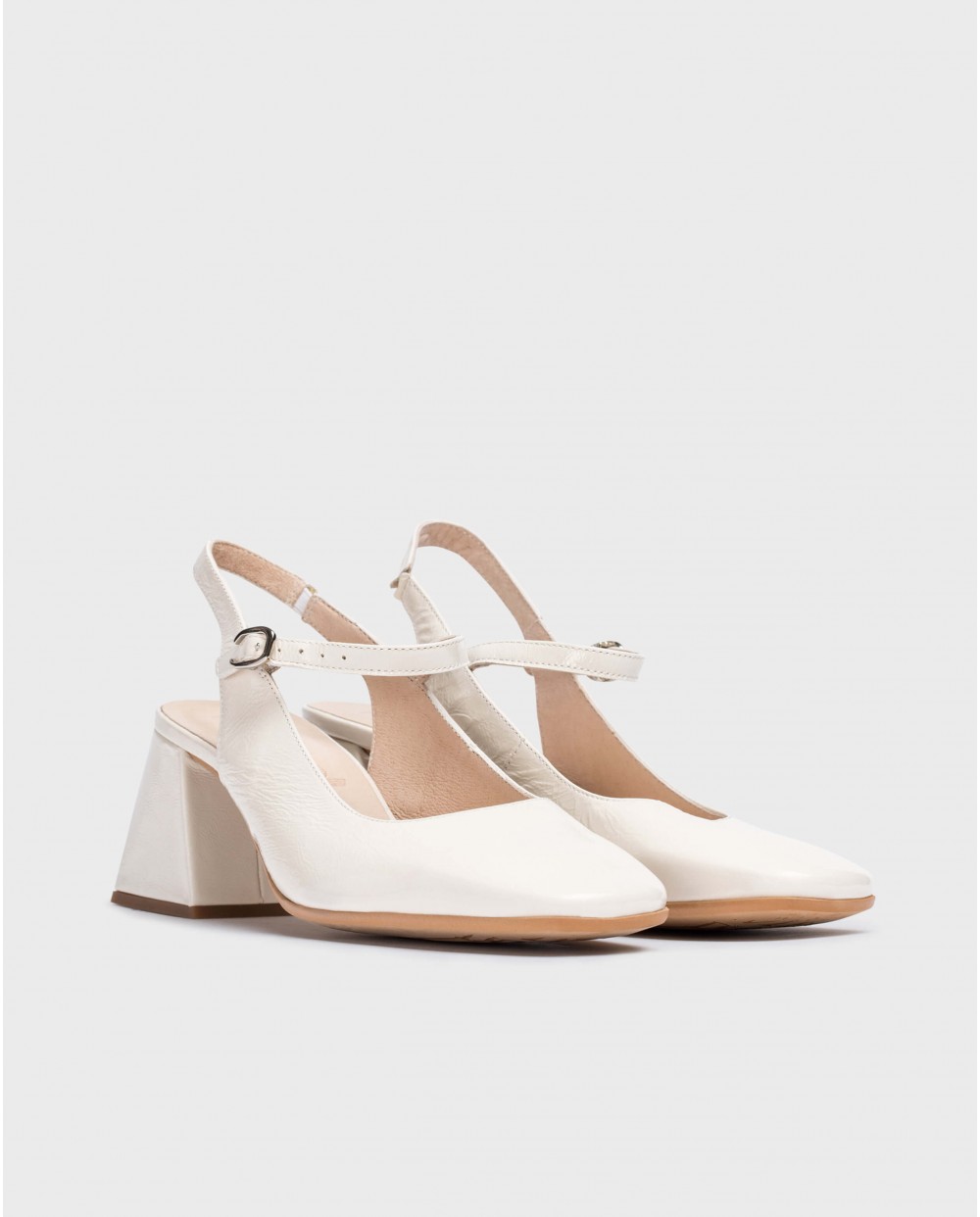 White Jane slingback sandals