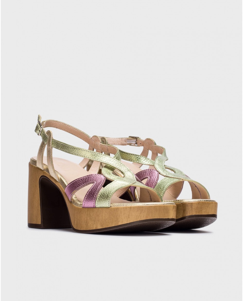 Bicolor Violeta sandals