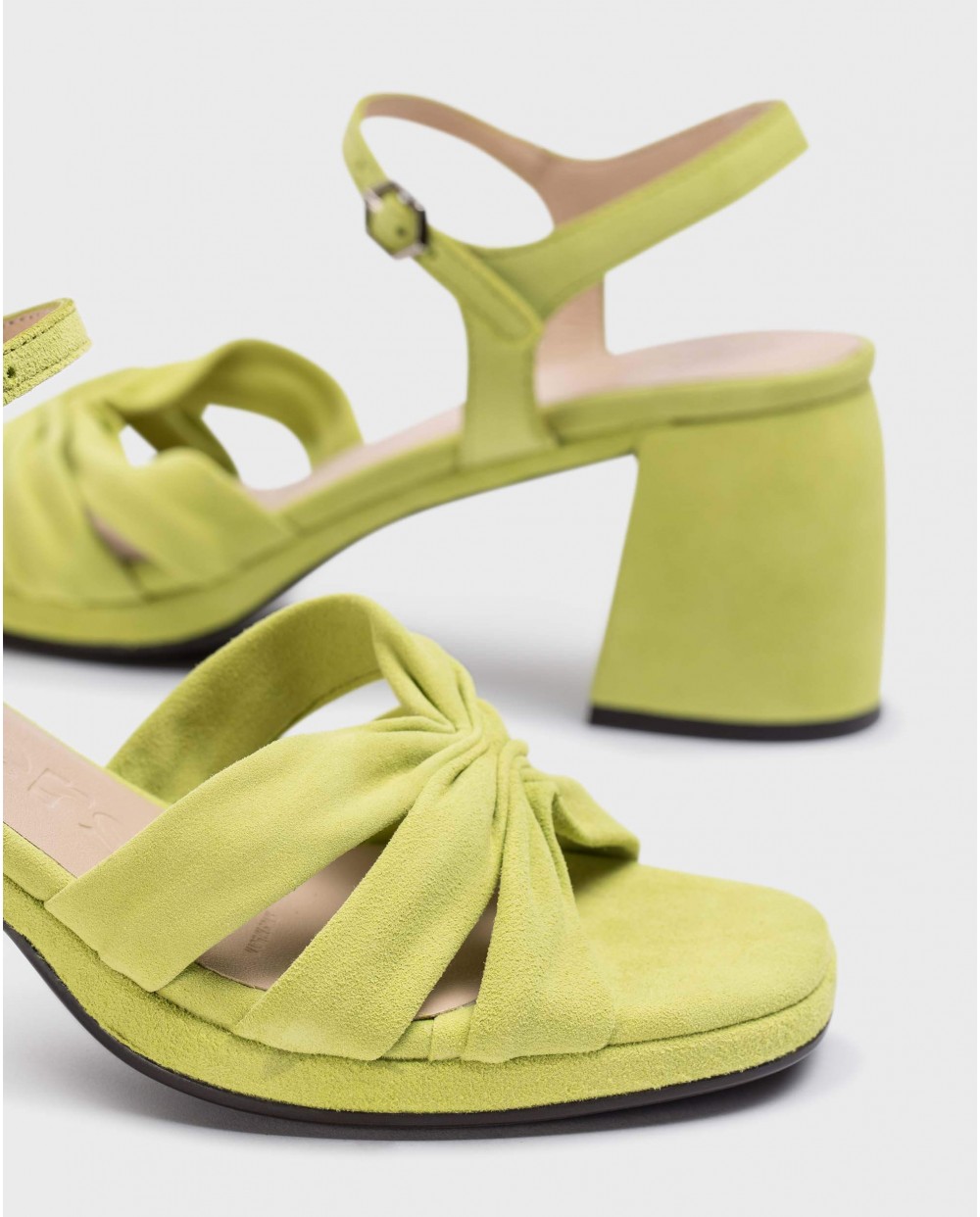 Green Gisela heeled sandals