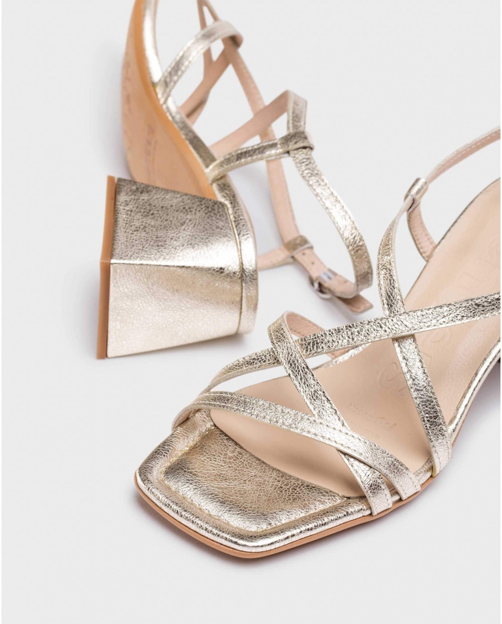 Platinum Sofia heeled sandals